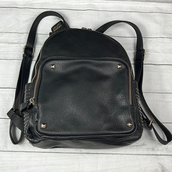 MMS Vegan Leather Backpack With Studs - Picture 1 of 15